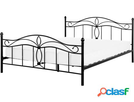 Cama Antlia (Negro - Metal -209x168x108 cm)