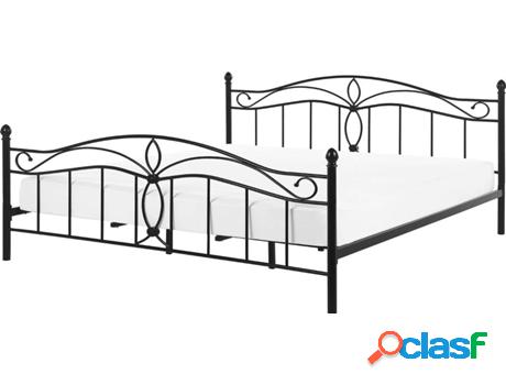 Cama Antlia (Negro - Metal -209x188x108 cm)