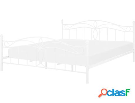 Cama Antlia Super King Size (Blanco - Metal -209x188x108 cm)