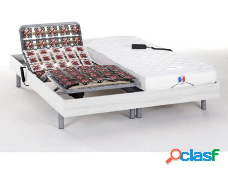 Cama Articulada DREAMEA Okin (Blanco - Madera - 2x80x200 cm)