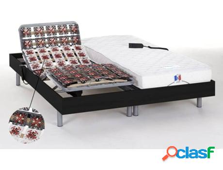 Cama Articulada DREAMEA Okin (Negro - Madera - 2x80x200 cm)