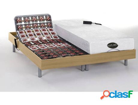 Cama Articulada NATUREA (Beis - Madera - 2 x 70 x 190 cm)