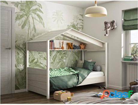 Cama VENTE UNIQUE nairobi (Marrón - Tablero de particulas -