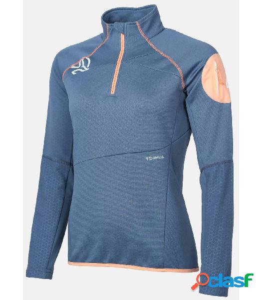 Camiseta Ternua Berlana 1/2 Zip Mujer Deep Lake XL