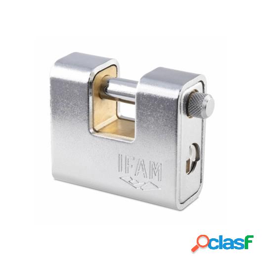 Candado Seguridad 60Mm Arco Rectangular Laton Crom Ifam