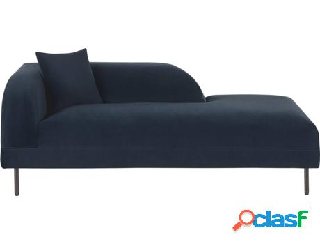 Chaiselongue BELIANI Le Crau (Azul - Terciopelo - 84x170x65