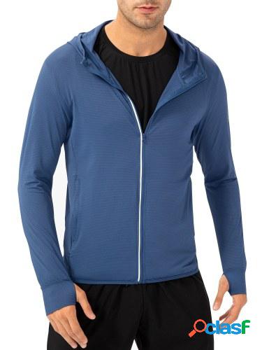 Chaqueta con capucha para hombre con cremallera completa y