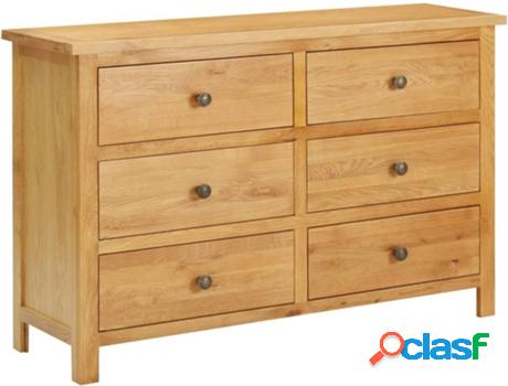 Cómoda VIDAXL (Marrón - Madera Roble - 105x33.5x73 cm)