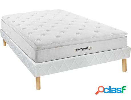 Colchón + Somier DREAMEA HOTEL Delice (Blanco - Madera -
