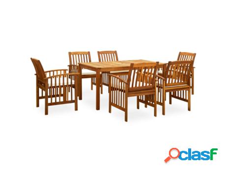 Conjunto Relax VIDAXL Blanco Madera (7 Piezas)