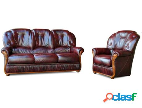 Conjunto Sofá y Sillón VENTE UNIQUE Daphne (Piel -