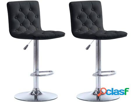 Conjunto de 2 Taburetes Altos VENTE UNIQUE Marline (Negro -