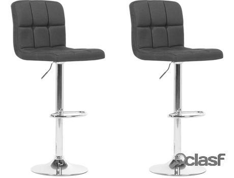 Conjunto de Banqueta Marion (Negro - Poliéster -39x45x114