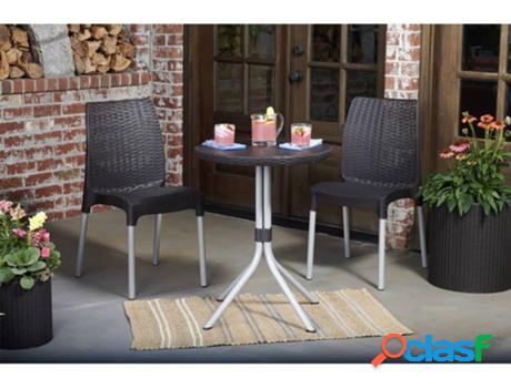 Conjunto de Jardín KETER Chelsea (3 Piezas - Gris)