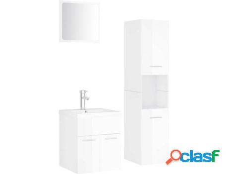 Conjunto de Muebles VIDAXL 3071402 (Blanco Brillante -
