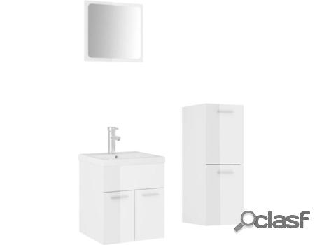 Conjunto de Muebles VIDAXL 3071447 (Blanco Brillante -