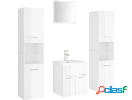 Conjunto de Muebles VIDAXL 3071492 (Blanco Brillante -