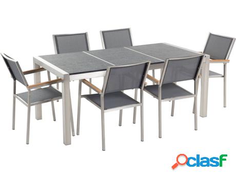 Conjunto de jardín BELIANI 52132 (Gris - Acero Inoxidable