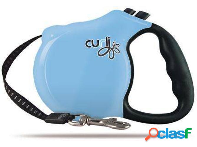 Correa para Perros CURLI Extensible y Reflexivo (Azul - 3m -