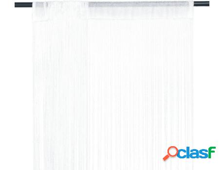 Cortinas de Flecos 2 Piezas (100 x 250 cm) Blancas