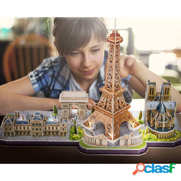 Cubic Fun Puzzle 3D con LED Paris 115 piezas