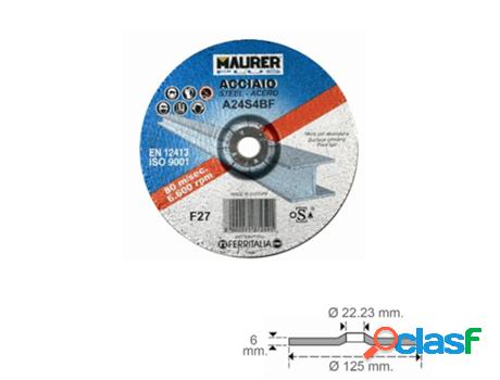 Disco repasar abrasivo acero ø 125 x 6 x 22,23 mm.