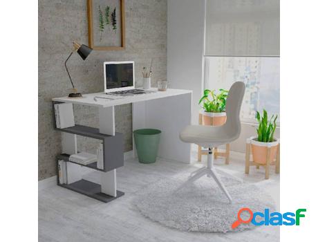 Escritorio HOMEMANIA Patara Blanco y Gris (120x60x75cm -