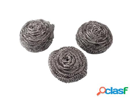 Estropajo metalico de acero inoxidable (pack 3 unidades)