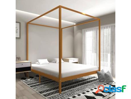 Estructura de Cama VIDAXL con toldo 180x200cm pino macizo