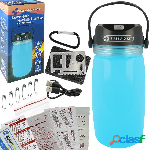 FIRST AID ONLY Kit de emergencia con lámpara de camping