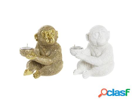 Figura Decorativa Dkd Home Decor Dorado Blanco Resina (14 X