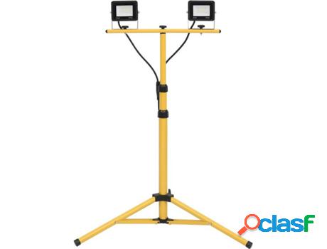 Foco LED VIDAXL Trípode 2x20W Blanco Frío (40W - Aluminio)