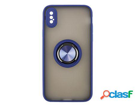 Funda ACCETEL para iPhone XR Gel Bumper con Anillo Azul