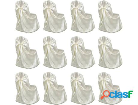Funda de Silla VIDAXL para Banquete de Boda Crema 12 uni.