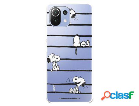 Funda para Xiaomi Mi 11 Lite Oficial de Peanuts Snoopy rayas