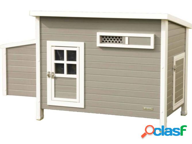 Gallinero KERBL Barney Eco (Gris - 137x73x83cm - Plástico)