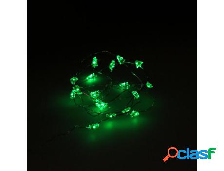 Guirnalda luces navidad arboles 20 leds color verde. luz