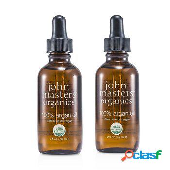 John Masters Organics 100% Argan Oil AO Duo Pack 2x59ml/2oz