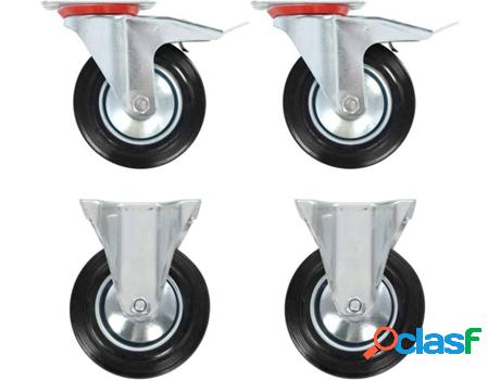 Juego 4 Ruedas VIDAXL 160mm
