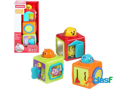 Juego Didácticos WINFUN 3 cubos apilables con actividades