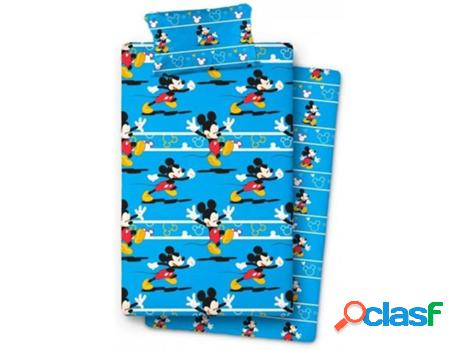 Juego de Sábanas Térmicas Mickey Coralina Azul 90 cm