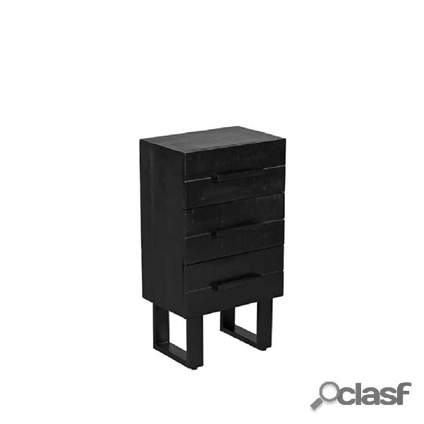 LABEL51 Cajonera Santos negro 44x30x80 cm