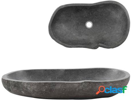 Lavabo VIDAXL Ovalado Piedra (Gris - 60-70 cm)