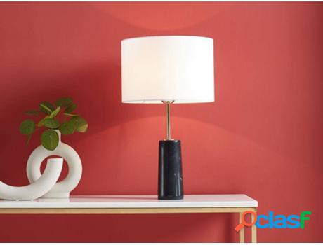 Lámpara de Mesa OZAIA Merple (Negro - Tejido y Piedra -