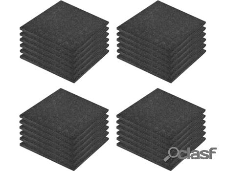 Losas de Goma Protección VIDAXL (Negro - 50 x 50 cm - Goma)