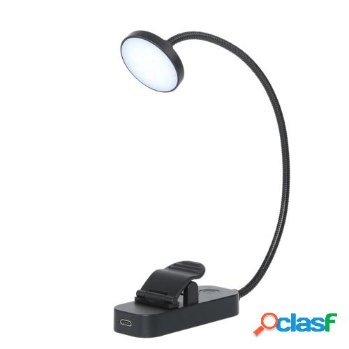 Luz LED con clip flexible en el libro Luz de lectura para