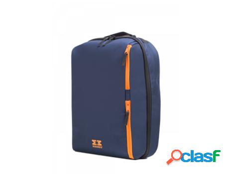 MINIMEIS Mochila Azul Con Detalles En Naranja