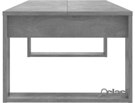 Mesa de Centro VIDAXL (Gris Cemento - Madera Aglomerada -