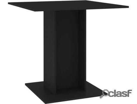 Mesa de Comedor VIDAXL Negro (80 x 75 cm - Madera