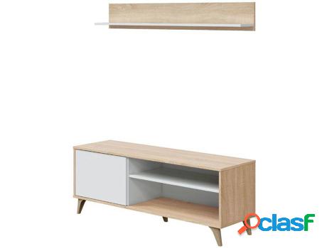 Mueble de TV HABITDESIGN Kikua Plus (Blanco Artik - Melamina